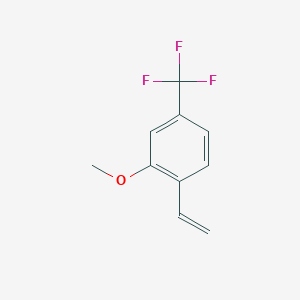 molecular formula C10H9F3O B8172770 2-Methoxy-4-(trifluoromethyl)-1-vinylbenzene 