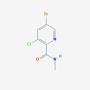 molecular formula C7H6BrClN2O B8172783 5-Bromo-3-chloro-N-methylpicolinamide 