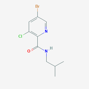 molecular formula C10H12BrClN2O B8172795 5-Bromo-3-chloro-N-isobutylpicolinamide 