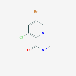 molecular formula C8H8BrClN2O B8172797 5-Bromo-3-chloro-N,N-dimethylpicolinamide 