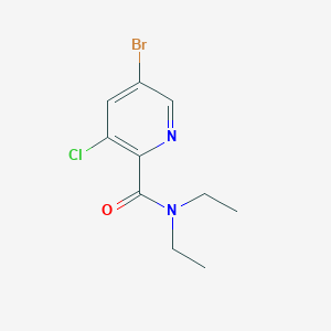 molecular formula C10H12BrClN2O B8172799 5-Bromo-3-chloro-N,N-diethylpicolinamide 