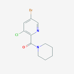 molecular formula C11H12BrClN2O B8172811 (5-Bromo-3-chloropyridin-2-yl)(piperidin-1-yl)methanone 
