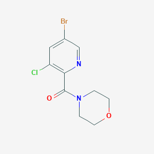 molecular formula C10H10BrClN2O2 B8172816 (5-Bromo-3-chloropyridin-2-yl)(morpholino)methanone 