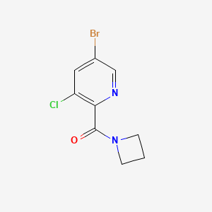 molecular formula C9H8BrClN2O B8172819 Azetidin-1-yl(5-bromo-3-chloropyridin-2-yl)methanone 