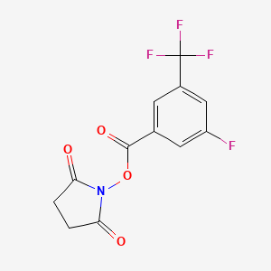 molecular formula C12H7F4NO4 B8172837 2,5-Dioxopyrrolidin-1-yl 3-fluoro-5-(trifluoromethyl)benzoate 