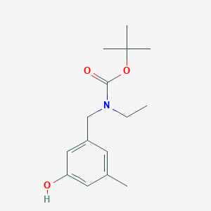 molecular formula C15H23NO3 B8172943 tert-Butyl ethyl(3-hydroxy-5-methylbenzyl)carbamate 