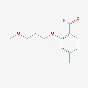 molecular formula C12H16O3 B8172945 2-(3-Methoxypropoxy)-4-methylbenzaldehyde 