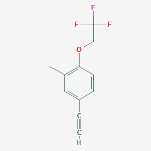 molecular formula C11H9F3O B8172962 4-Ethynyl-2-methyl-1-(2,2,2-trifluoroethoxy)benzene 