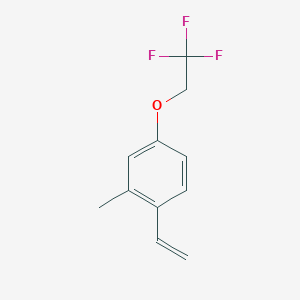 molecular formula C11H11F3O B8172985 2-Methyl-4-(2,2,2-trifluoroethoxy)-1-vinylbenzene 