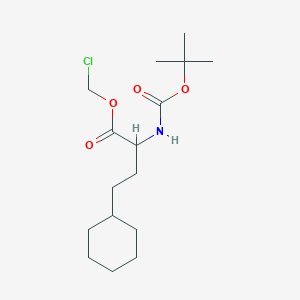molecular formula C16H28ClNO4 B8173012 Chloromethyl 2-((tert-butoxycarbonyl)amino)-4-cyclohexylbutanoate 