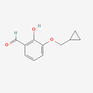 molecular formula C11H12O3 B8173032 3-(Cyclopropylmethoxy)-2-hydroxybenzaldehyde 