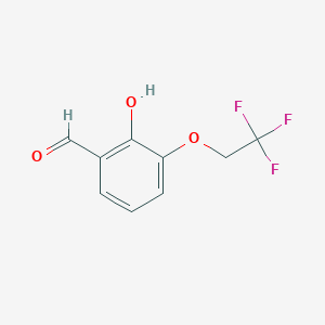 molecular formula C9H7F3O3 B8173047 2-Hydroxy-3-(2,2,2-trifluoroethoxy)benzaldehyde 