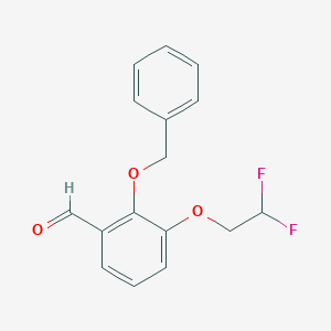molecular formula C16H14F2O3 B8173055 2-(Benzyloxy)-3-(2,2-difluoroethoxy)benzaldehyde 
