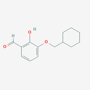 molecular formula C14H18O3 B8173056 3-(Cyclohexylmethoxy)-2-hydroxybenzaldehyde 