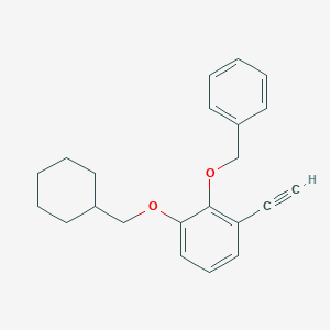 molecular formula C22H24O2 B8173067 2-(Benzyloxy)-1-(cyclohexylmethoxy)-3-ethynylbenzene 