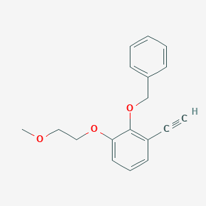 molecular formula C18H18O3 B8173082 2-(Benzyloxy)-1-ethynyl-3-(2-methoxyethoxy)benzene 