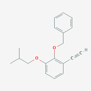 molecular formula C19H20O2 B8173091 2-(Benzyloxy)-1-ethynyl-3-isobutoxybenzene 