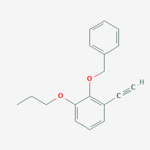 molecular formula C18H18O2 B8173096 2-(Benzyloxy)-1-ethynyl-3-propoxybenzene 