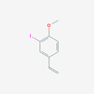 molecular formula C9H9IO B8173111 2-Iodo-1-methoxy-4-vinylbenzene 