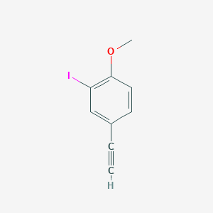 molecular formula C9H7IO B8173116 4-Ethynyl-2-iodo-1-methoxybenzene 