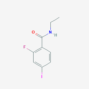 molecular formula C9H9FINO B8173134 N-Ethyl-2-fluoro-4-iodobenzamide 
