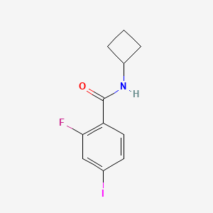 molecular formula C11H11FINO B8173167 N-Cyclobutyl-2-fluoro-4-iodobenzamide 