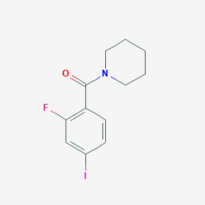 molecular formula C12H13FINO B8173173 (2-Fluoro-4-iodophenyl)(piperidin-1-yl)methanone 