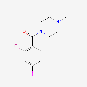 molecular formula C12H14FIN2O B8173181 (2-Fluoro-4-iodophenyl)(4-methylpiperazin-1-yl)methanone 