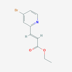 molecular formula C10H10BrNO2 B8173182 (E)-ethyl 3-(4-bromopyridin-2-yl)acrylate 