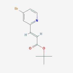molecular formula C12H14BrNO2 B8173184 (E)-tert-butyl 3-(4-bromopyridin-2-yl)acrylate 