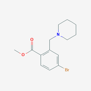 molecular formula C14H18BrNO2 B8173187 Methyl 4-bromo-2-(piperidin-1-ylmethyl)benzoate 