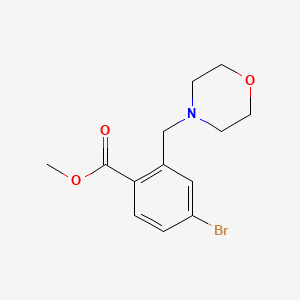molecular formula C13H16BrNO3 B8173188 Methyl 4-bromo-2-(morpholinomethyl)benzoate 