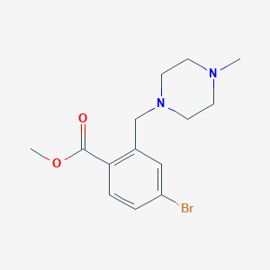 molecular formula C14H19BrN2O2 B8173196 Methyl 4-bromo-2-((4-methylpiperazin-1-yl)methyl)benzoate 