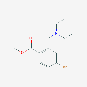 molecular formula C13H18BrNO2 B8173202 Methyl 4-bromo-2-((diethylamino)methyl)benzoate 