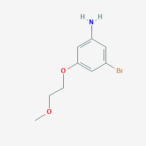 molecular formula C9H12BrNO2 B8173215 3-Bromo-5-(2-methoxyethoxy)aniline 