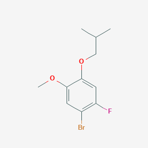 molecular formula C11H14BrFO2 B8173245 1-Bromo-2-fluoro-4-isobutoxy-5-methoxybenzene 