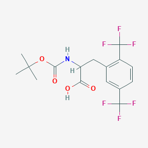 molecular formula C16H17F6NO4 B8173294 3-(2,5-Bis(trifluoromethyl)phenyl)-2-((tert-butoxycarbonyl)amino)propanoic acid 
