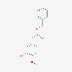 molecular formula C16H15BrO3 B8173306 Benzyl 2-(3-bromo-4-methoxyphenyl)acetate 