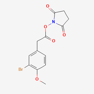 molecular formula C13H12BrNO5 B8173314 2,5-Dioxopyrrolidin-1-yl 2-(3-bromo-4-methoxyphenyl)acetate 