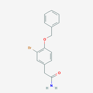 molecular formula C15H14BrNO2 B8173318 2-(4-(Benzyloxy)-3-bromophenyl)acetamide 