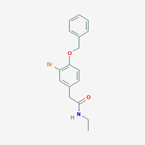 molecular formula C17H18BrNO2 B8173331 2-(4-(Benzyloxy)-3-bromophenyl)-N-ethylacetamide 