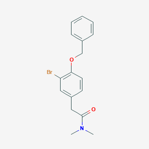 molecular formula C17H18BrNO2 B8173348 2-(4-(Benzyloxy)-3-bromophenyl)-N,N-dimethylacetamide 