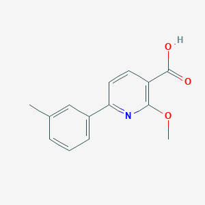 molecular formula C14H13NO3 B8173437 2-Methoxy-6-(m-tolyl)nicotinic acid 