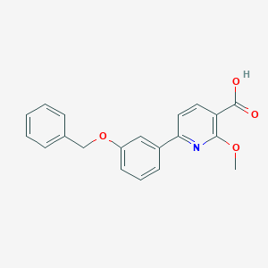 molecular formula C20H17NO4 B8173445 6-(3-(Benzyloxy)phenyl)-2-methoxynicotinic acid 
