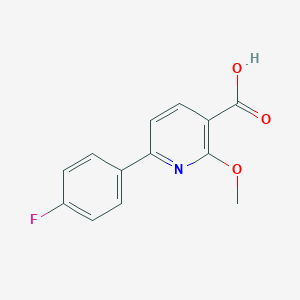 molecular formula C13H10FNO3 B8173470 6-(4-Fluorophenyl)-2-methoxynicotinic acid 