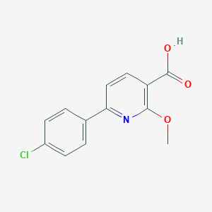 molecular formula C13H10ClNO3 B8173481 6-(4-Chlorophenyl)-2-methoxynicotinic acid 