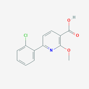 molecular formula C13H10ClNO3 B8173486 6-(2-Chlorophenyl)-2-methoxynicotinic acid 