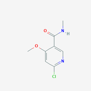 molecular formula C8H9ClN2O2 B8173498 6-Chloro-4-methoxy-N-methylnicotinamide 