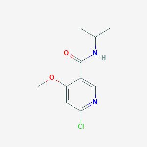 molecular formula C10H13ClN2O2 B8173512 6-Chloro-N-isopropyl-4-methoxynicotinamide 