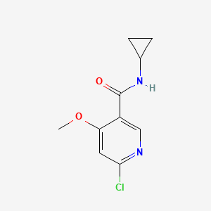 molecular formula C10H11ClN2O2 B8173517 6-Chloro-N-cyclopropyl-4-methoxynicotinamide 